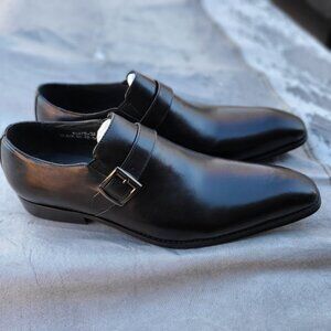 NEW CARRUCCI Men's Black Color Dress Leather Lace up Oxfords Shoes Size 9.5